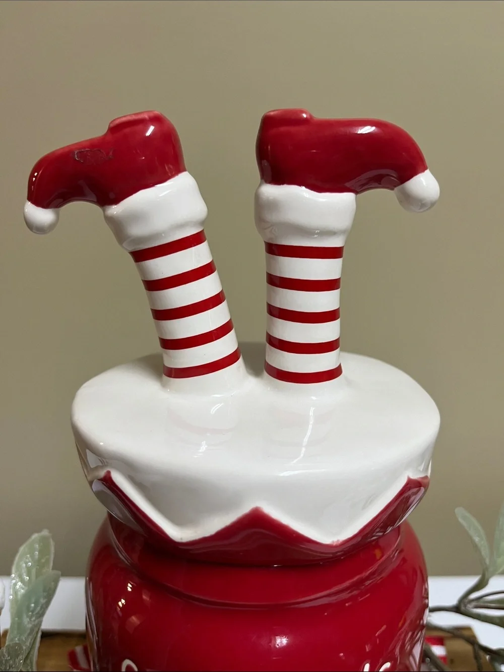 Rae Dunn Santa’s Helper Baby Canister